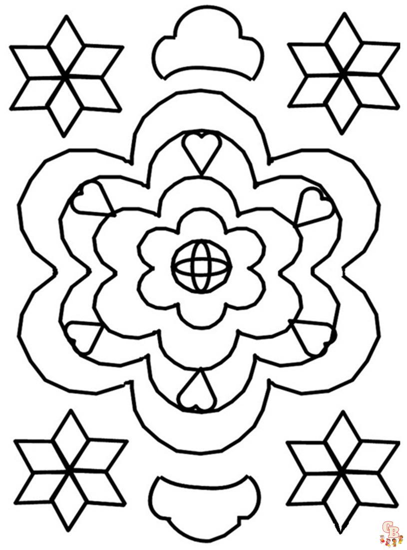 Explore the world of rangoli coloring pages with