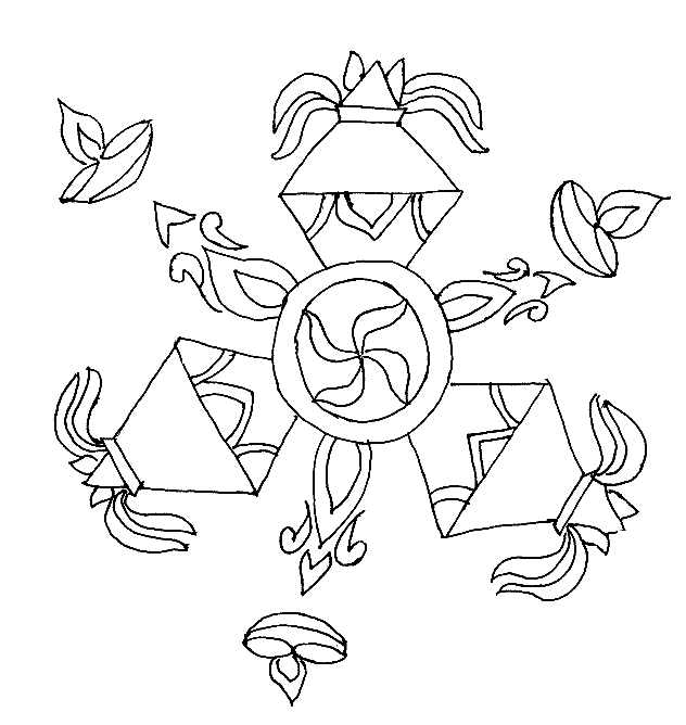 Rangoli coloring pages printable for free download