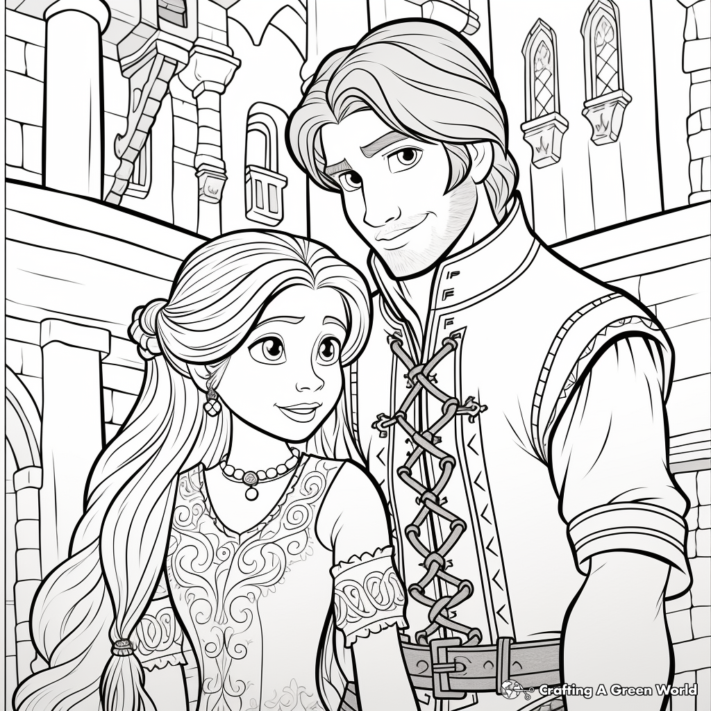 Rapunzel coloring pages