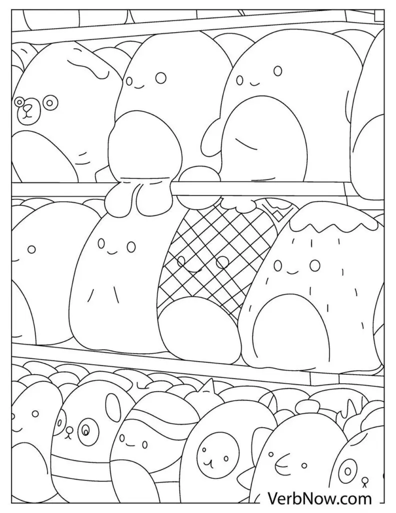 Free squishmallows coloring pages book for download printable pdf