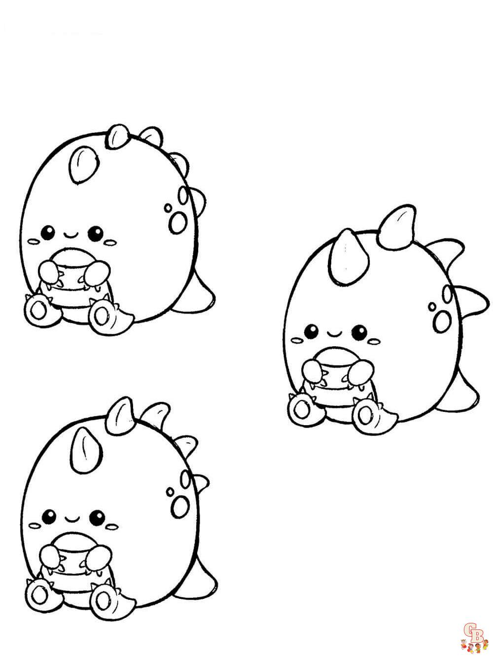 Squishmallows coloring pages for kids free printable sheets