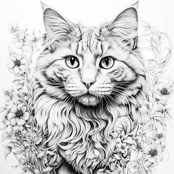 Pencil sketch style animals coloring page printables by oneoneart