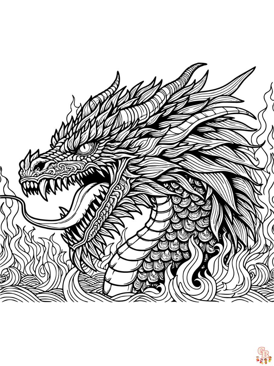 Dragon coloring pages printable and free
