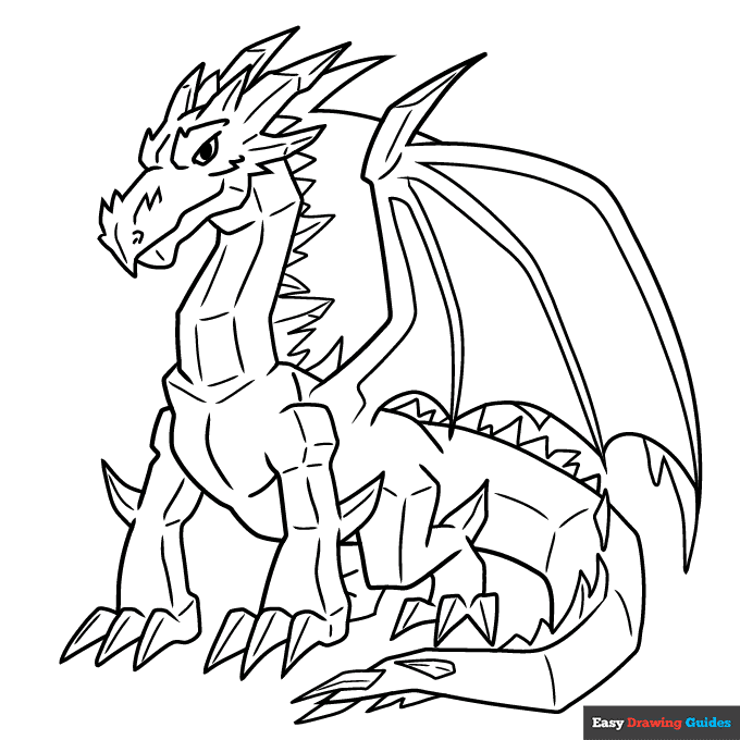 Free printable dragon coloring pages for kids