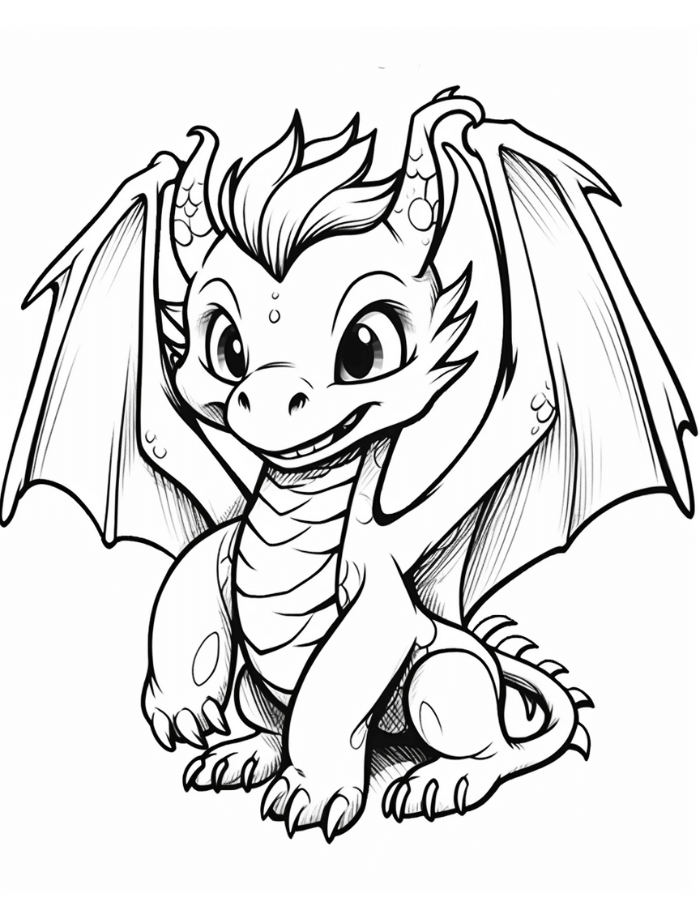 Dragon coloring pages hue therapy