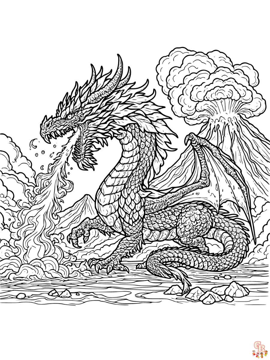 Dragon coloring pages printable and free