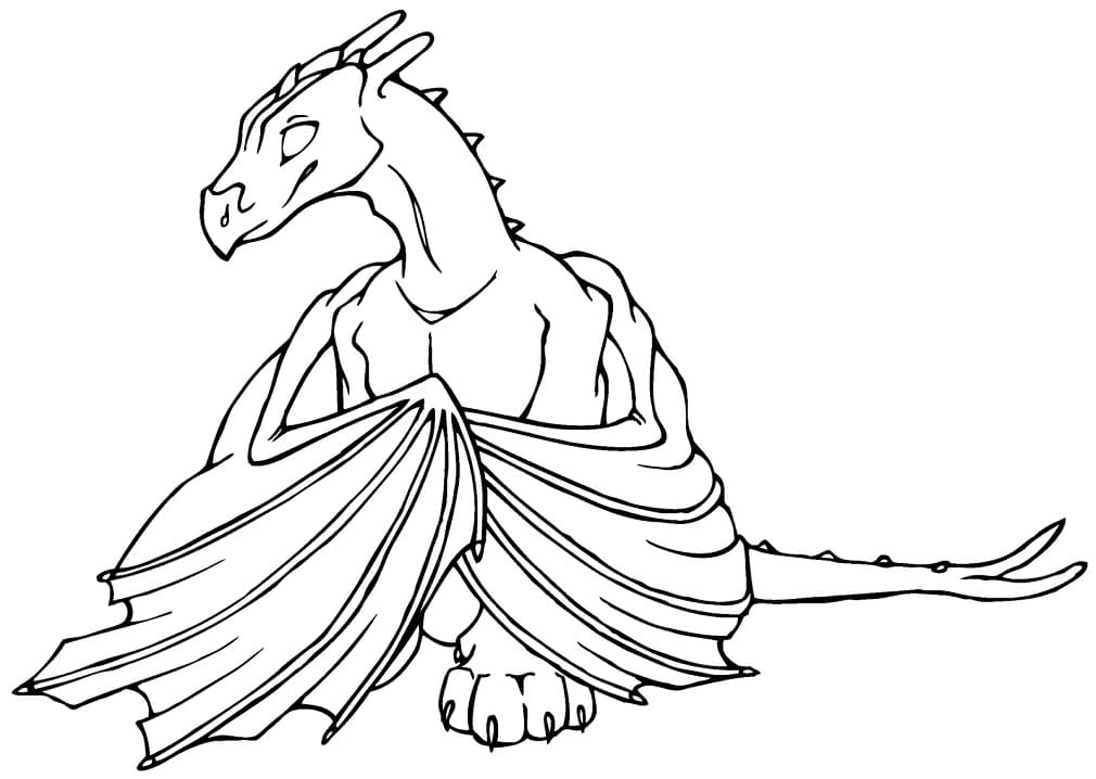 Dragon image coloring page