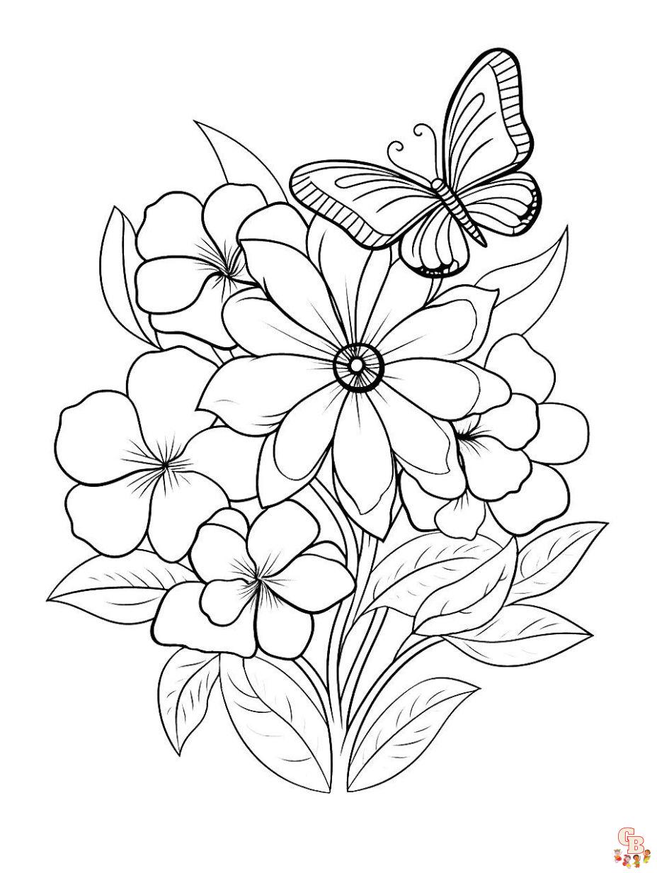 Enjoy free printable flowers coloring pages with