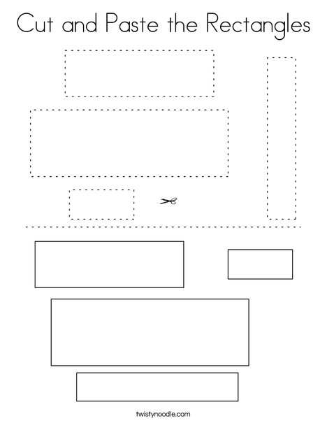 Cut and paste the rectangles coloring page