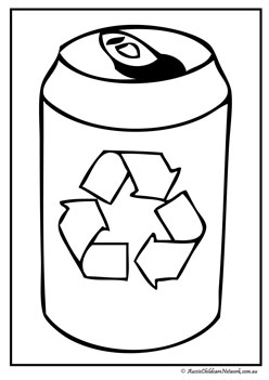 Recycling colouring pages