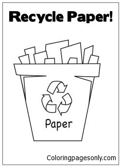 Recycling coloring pages