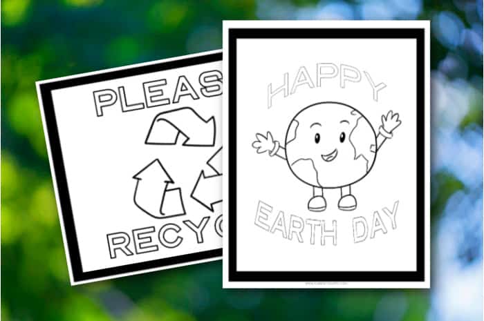Free happy earth day coloring pages