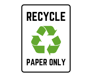 Recycle paper only sign printable templates free pdf downloads