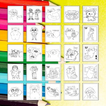Explore mei lees turning red journey with printable coloring pages collection
