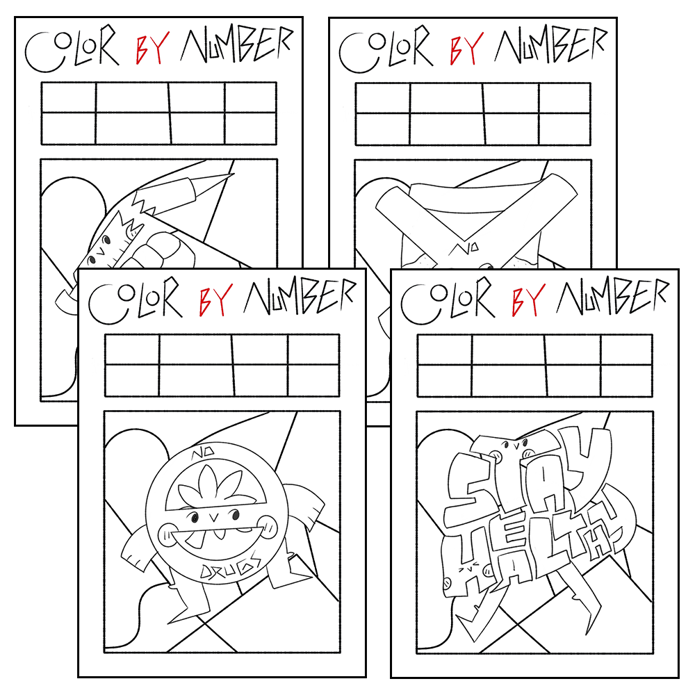 Red ribbon week editable color by code worksheets activity color by numbers made by teachers
