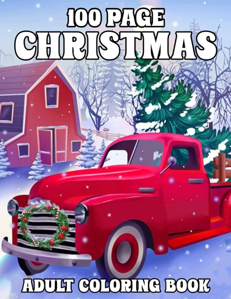 Page christmas adult coloring book large print christmas a christmas winter coloring pages for adults seniors publication daniel book books