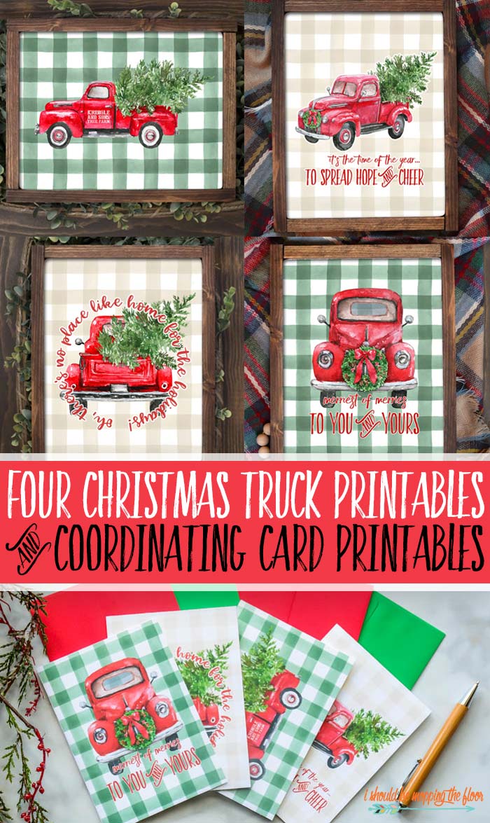Red christmas truck printables i should be mopping the floor