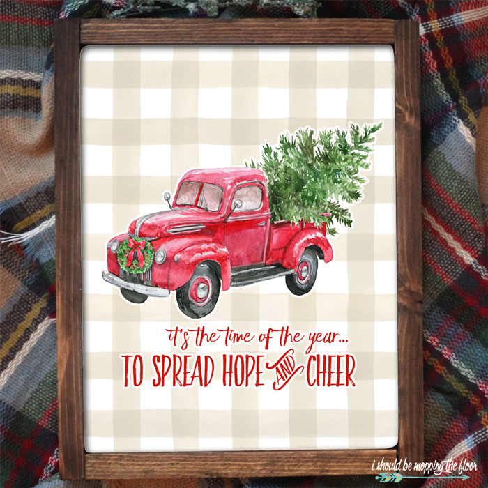 Red christmas truck printables i should be mopping the floor