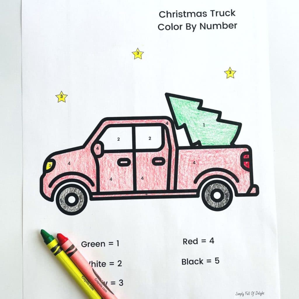 Free christmas color by number printables for kids