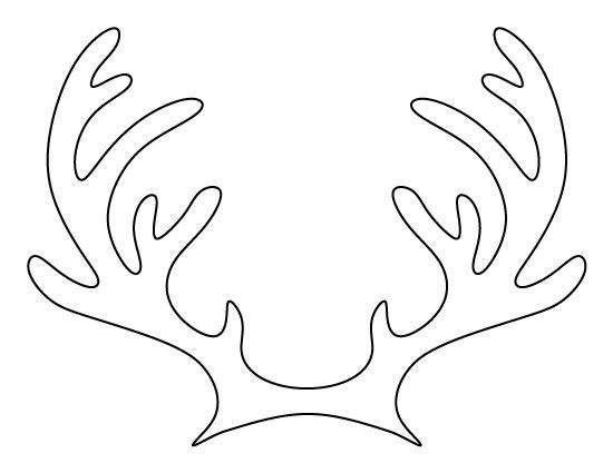 Printable reindeer antlers pattern use the pattern for crafts creating stencils scrapbooking and moreâ reindeer antlers christmas reindeer christmas crafts