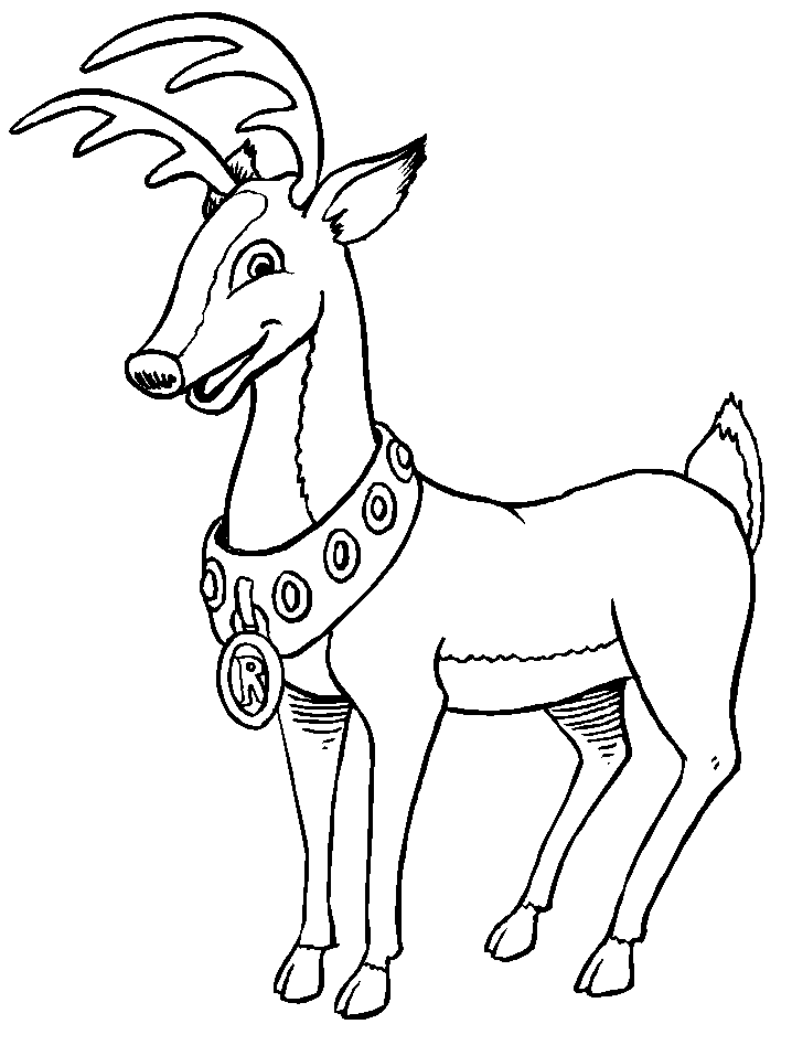 Free printable reindeer coloring pages for kids