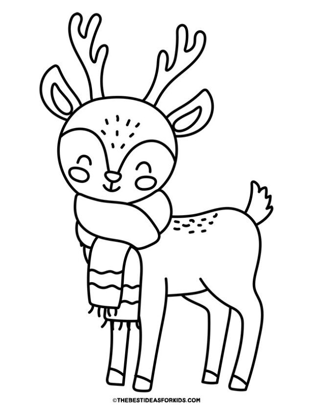 Reindeer coloring pages free printables