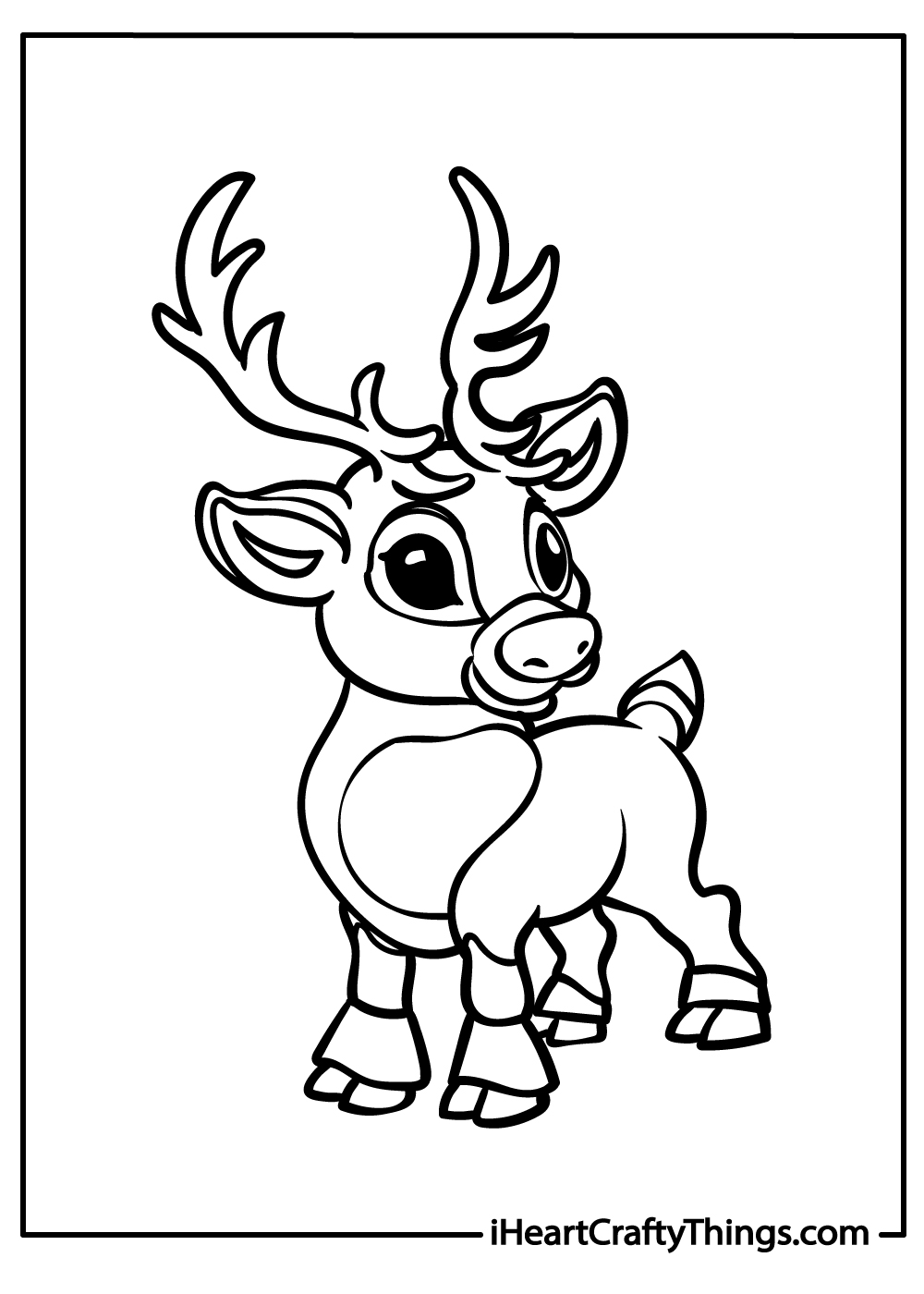 Christmas reindeers coloring pages free printables