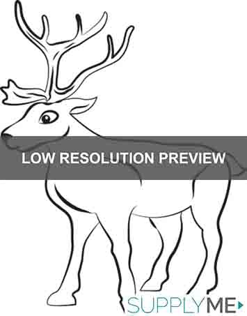 Printable reindeer coloring page for kids â