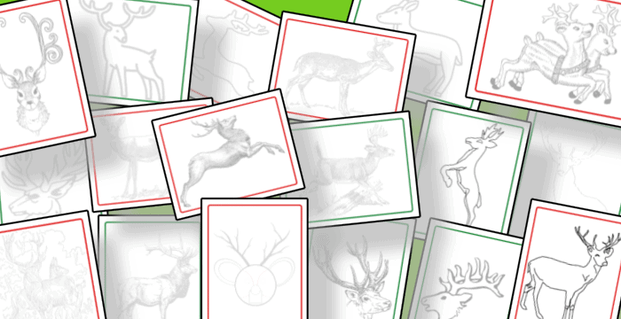 Free reindeer coloring pages