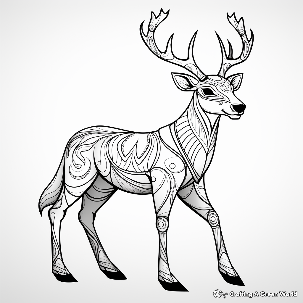 Reindeer coloring pages