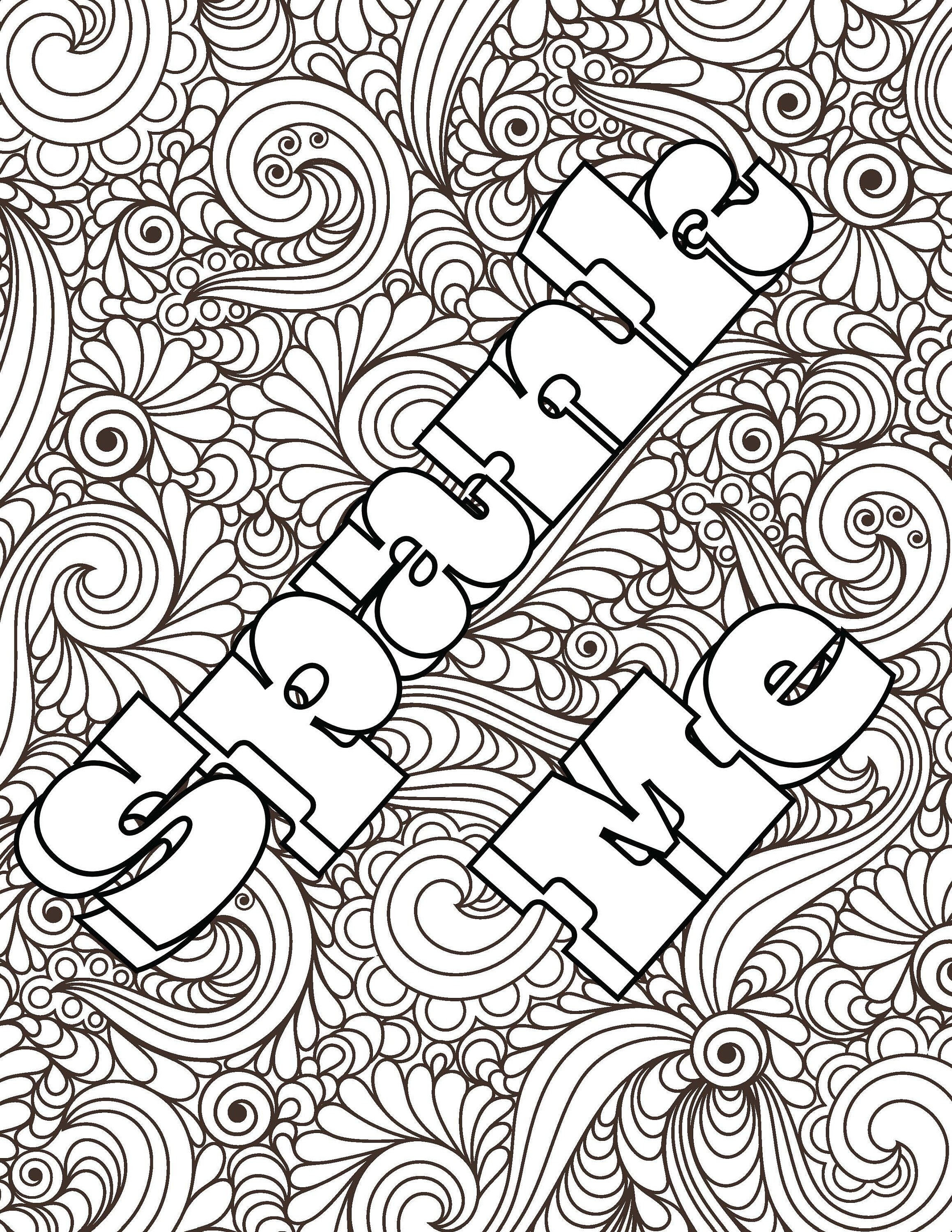 Page adults only dirty phrases colouring book