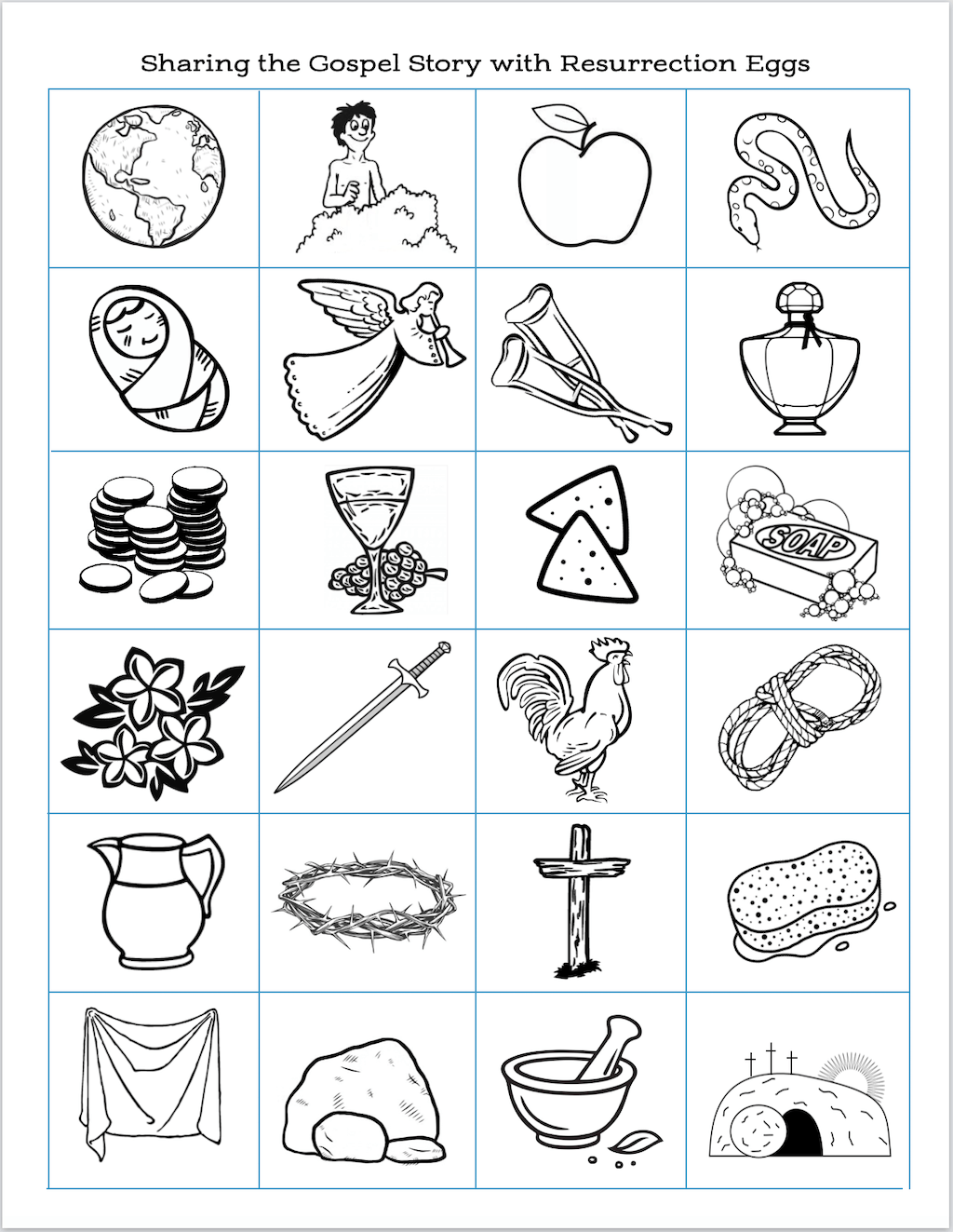 Resurrection eggs diy instructions printable