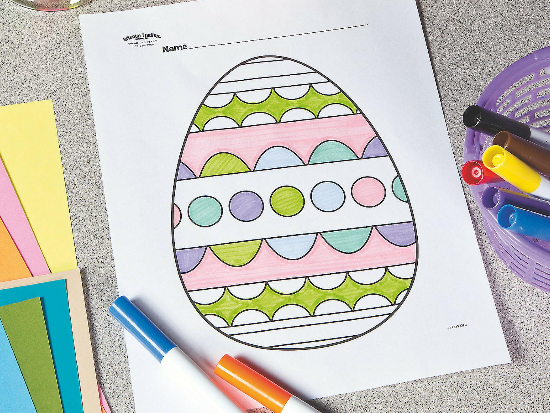 Easter egg free printable coloring page