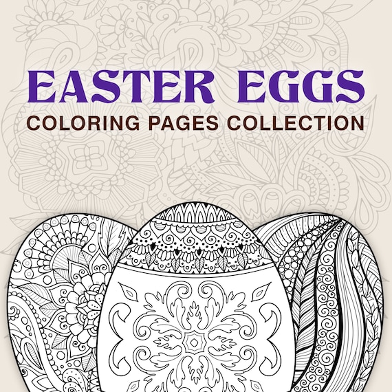 Easter eggs coloring book pdf detailed coloring pages zentangle printable coloring pages easter collection