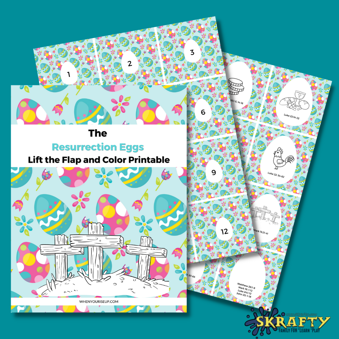 Resurrection eggs lift the flap printable activity skrafty