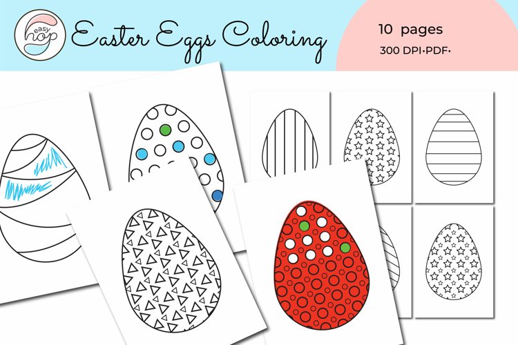 Easter eggs coloring pages printable
