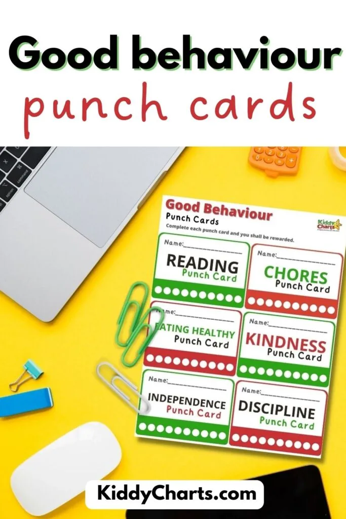 Good behavior punch cards to download free today