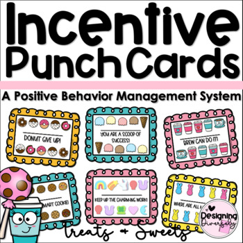 Reward incentive punch cards and classroom signs positive behavior management