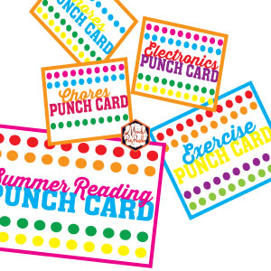 Free printable summer punch cards
