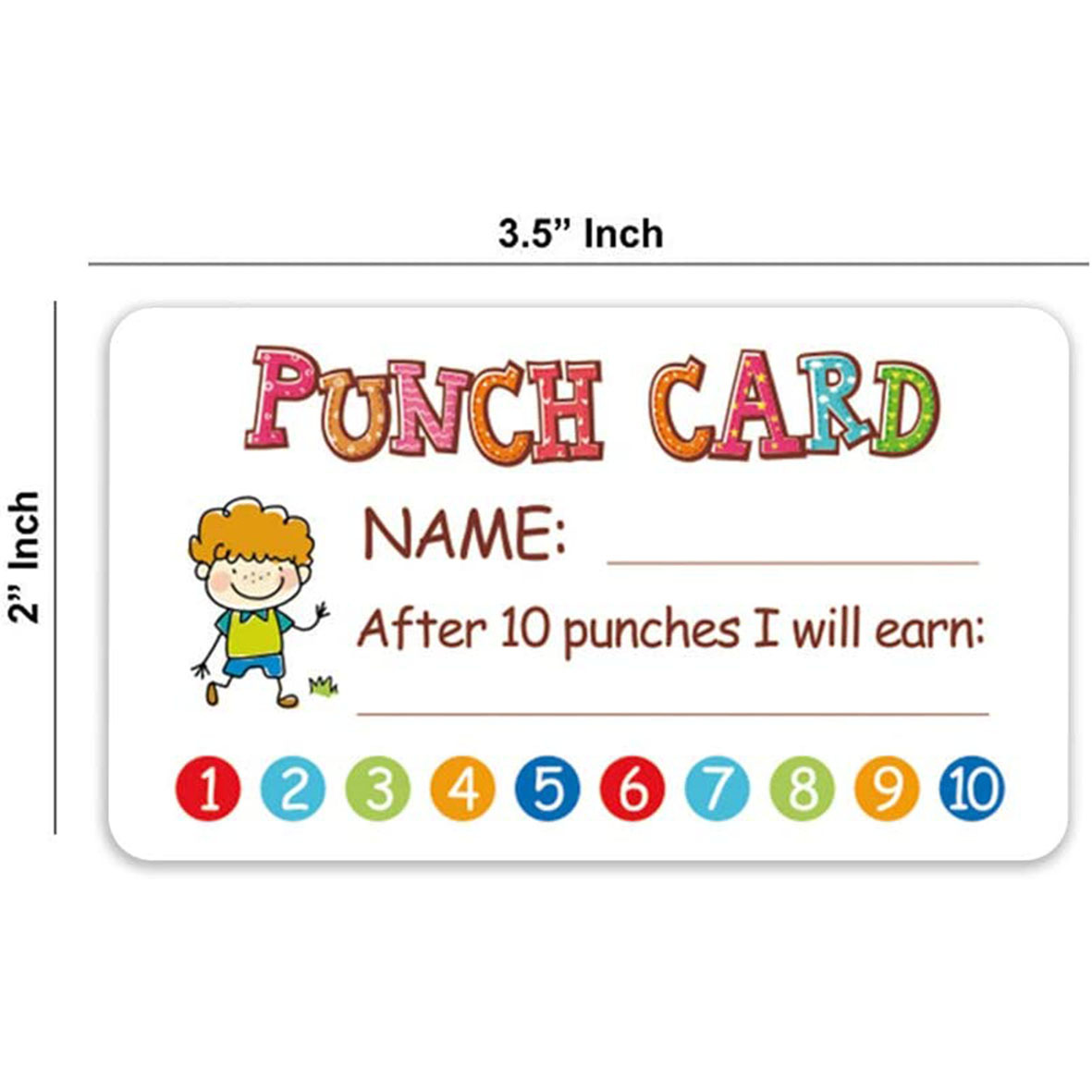 Pc punch card incentive reward card tudent name tag for kid chool attendance claroom homework progre tracking card