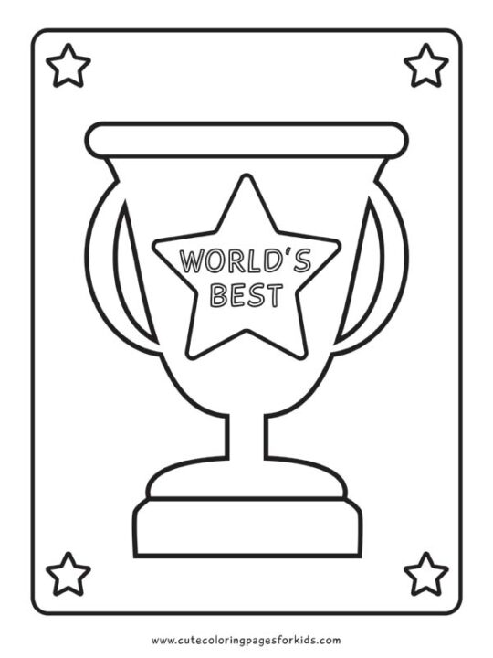Trophy coloring pages