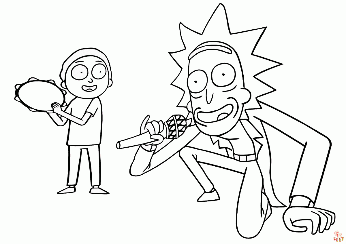 Get creative with rick and morty coloring pages