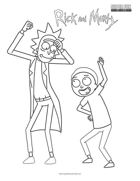 Rick and morty coloring page