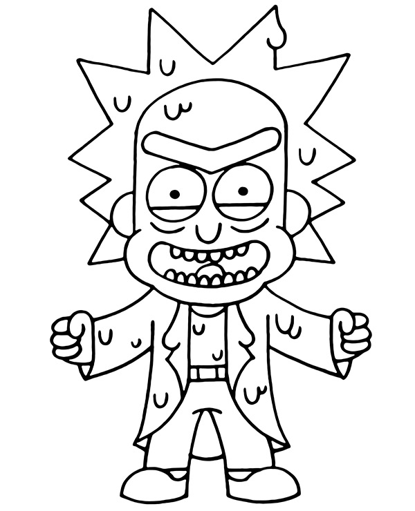 Toxic rick coloring page sheet