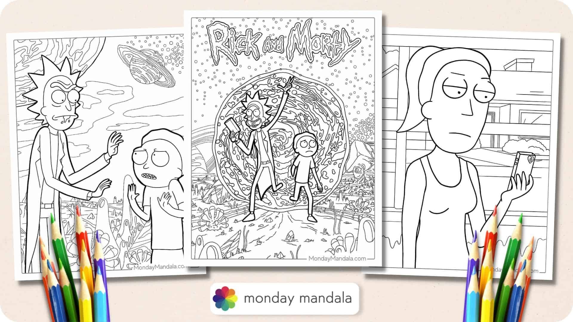 I illustrated rick morty coloring pages that are free to printdownload please be gentle rrickandmorty