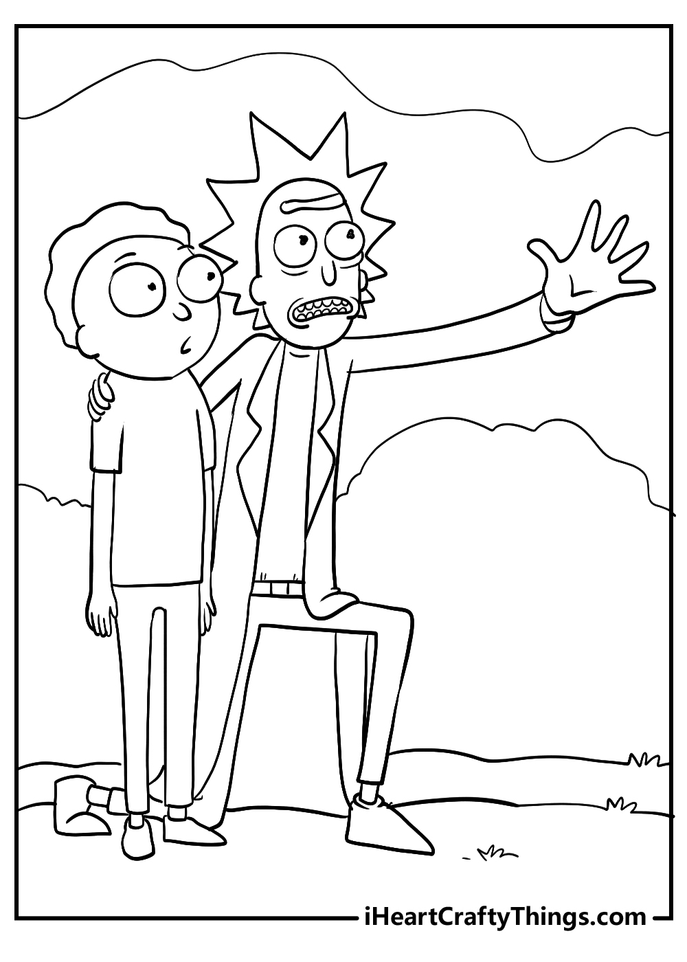Printable rick and morty coloring pages updated