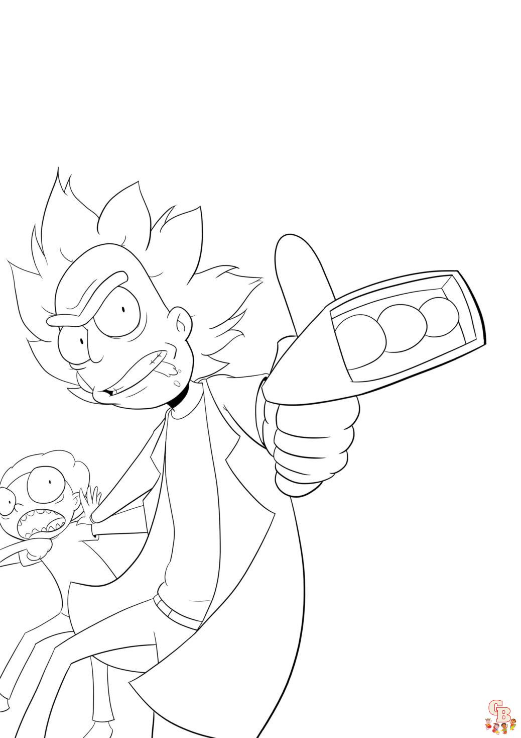 Get creative with rick and morty coloring pages