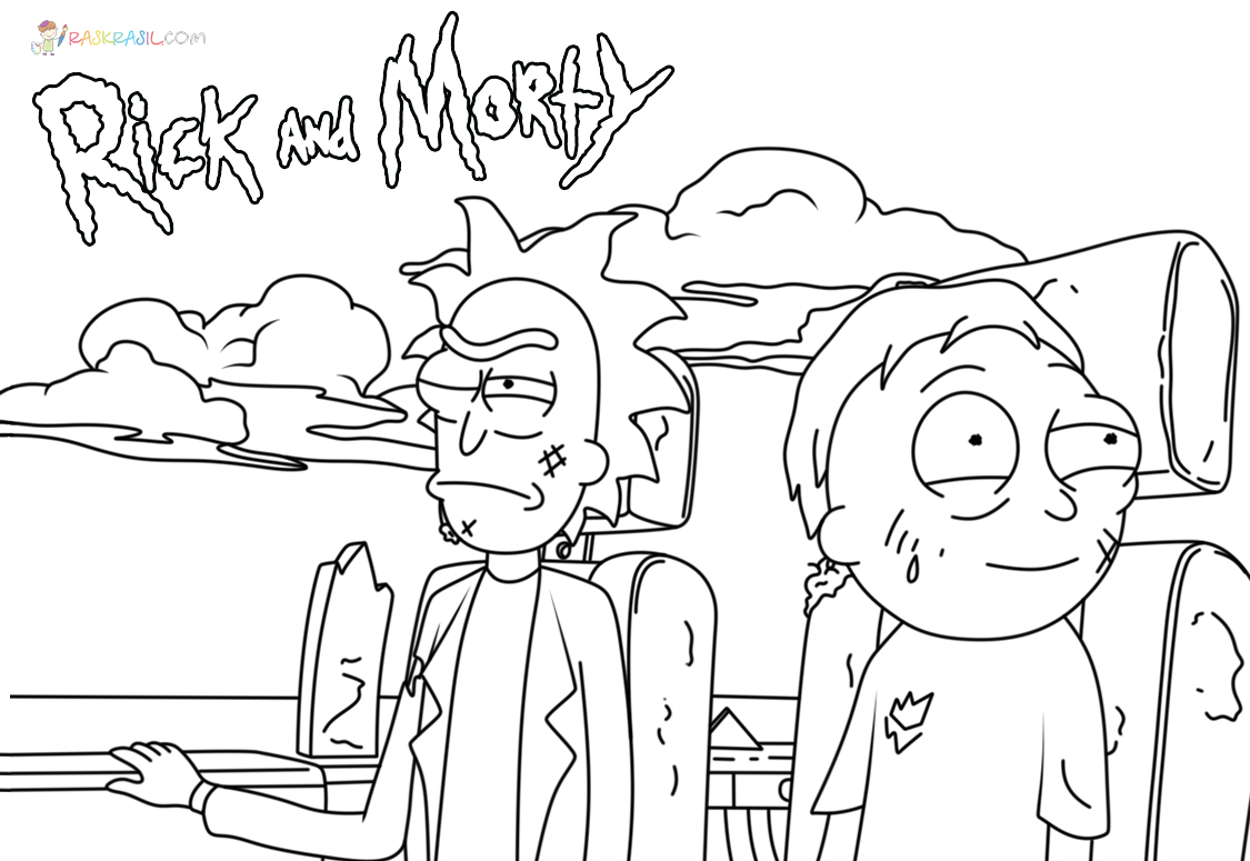 Rick and morty coloring pages intergalactic pictures free printable