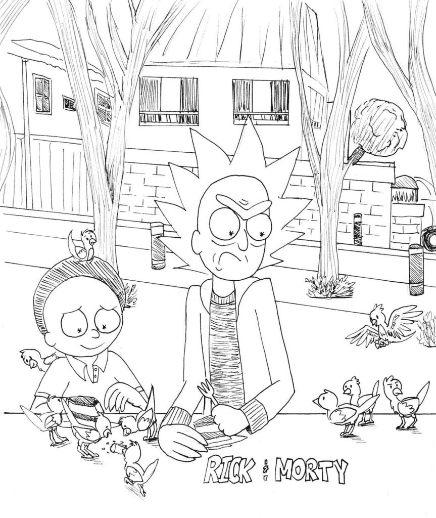 Rick and morty coloring pages