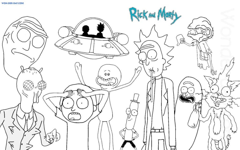 Rick and morty coloring pages